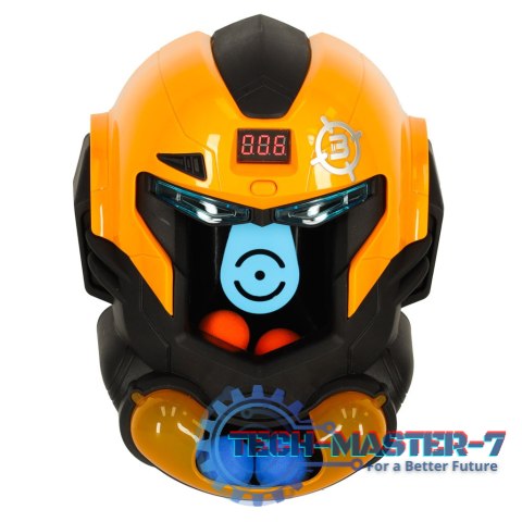Gra zręcznościowa robot kask strzelanie do celu pistolet kulki celownik Gra zręcznościowa robot kask strzelanie do celu pistolet kulki celownik