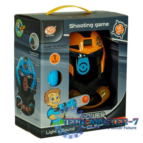 Gra zręcznościowa robot kask strzelanie do celu pistolet kulki celownik Gra zręcznościowa robot kask strzelanie do celu pistolet kulki celownik