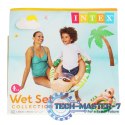 INTEX 59570 Kółko do pływania dla niemowląt koło pontonik dla dzieci dmuchany z siedziskiem leniwiec max 23kg 3-4lata