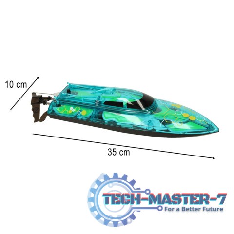 Motorówka zdalnie sterowana RC REVOLT Q7 Illuminator Szybka Łódź 20km/h Zasięg 150m 2.4GHz Silnik Chłodzony Wodą LED Auto-Reset Motorówka zdalnie sterowana RC REVOLT Q7 Illuminator Szybka Łódź 20km/h Zasięg 150m 2.4GHz Silnik Chłodzony Wodą LED Auto-Reset