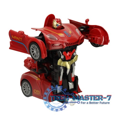 Robot zdalnie sterowany RC REVOLT Auto Sportowe 2w1 Przekształca się w Robota 2.4GHz Para LED Dźwięk Robot zdalnie sterowany RC REVOLT Auto Sportowe 2w1 Przekształca się w Robota 2.4GHz Para LED Dźwięk