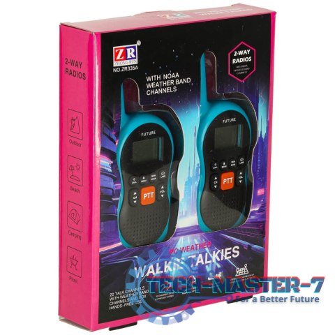 Walkie Talkie krótkofalówki dla dzieci zasięg 3km zestaw 2 szt. Walkie Talkie krótkofalówki dla dzieci zasięg 3km zestaw 2 szt.