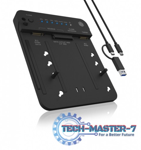 Stacja klonująca i dokująca IB-2913MCL-C31 dla M.2 NVMe SSD i HDD Stacja klonująca i dokująca IB-2913MCL-C31 dla M.2 NVMe SSD i HDD