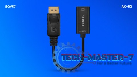 Adapter DisplayPort (M) v1.2 - HDMI (F) v1.4, 4K, AK-62 Adapter DisplayPort (M) v1.2 - HDMI (F) v1.4, 4K, AK-62