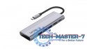 Hub 7-in-1 USB-C USB3.2 Gen1. Type-C, 3xUSB-A HDMI, SD, microSD slot. PD 100W