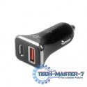 Ładowarka samochodowa uniwersalna USB A+C QC