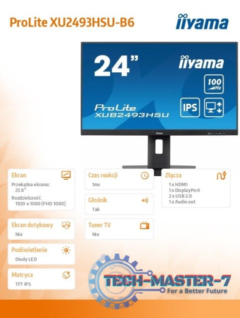 Monitor 23.8 cala XUB2493HSU-B6 IPS.HDMI.DP.2x2W.USBx2.SLIM.HAS(150mm) Monitor 23.8 cala XUB2493HSU-B6 IPS.HDMI.DP.2x2W.USBx2.SLIM.HAS(150mm)