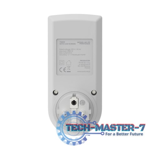 Programator czasowy z ekranem LCD, 16A, 3680W, AE-03 Programator czasowy z ekranem LCD, 16A, 3680W, AE-03
