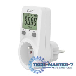 Watomierz z wyświetlaczem LCD, 16A, 3680W, AE-02