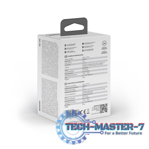 Watomierz z wyświetlaczem LCD, 16A, 3680W, AE-02 Watomierz z wyświetlaczem LCD, 16A, 3680W, AE-02