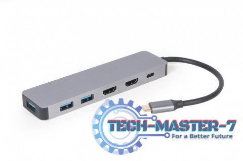Adapter USB-C Hub USB-C PD HDMI x2 USB 3.0x3 Adapter USB-C Hub USB-C PD HDMI x2 USB 3.0x3