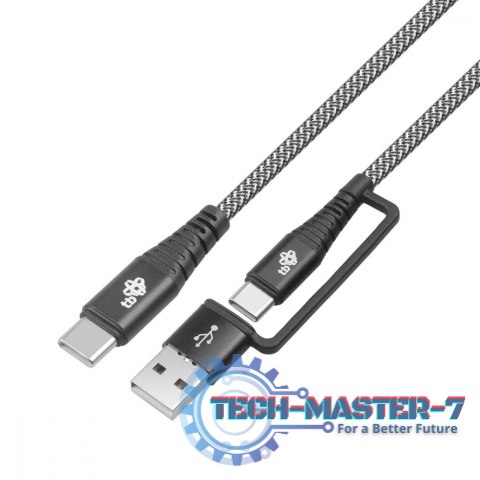 Kabel 2w1: USB C - USB C z nakładką USB A, 1.2 m Kabel 2w1: USB C - USB C z nakładką USB A, 1.2 m