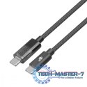 Kabel USB C - USB C 1m ze wskaźnikiem mocy ładowania LED (100 W)