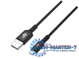 Kabel USB-USB C 1,5 m silikonowy czarny