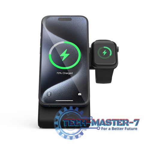 Ładowarka bezprzewodowa 3w1 z MagSafe do iPhone, Apple Watch i AirPods Ładowarka bezprzewodowa 3w1 z MagSafe do iPhone, Apple Watch i AirPods