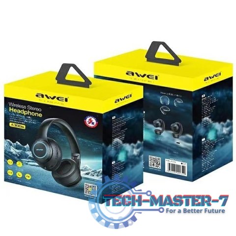 Słuchawki stereo Bluetooth A300BL nauszne Czarne Słuchawki stereo Bluetooth A300BL nauszne Czarne