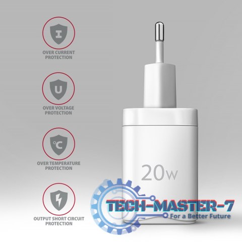 ACU-PQ20W Ładowarka sieciowa 20W QC3.0/AFC/FCP + PD type-C Biała ACU-PQ20W Ładowarka sieciowa 20W QC3.0/AFC/FCP + PD type-C Biała