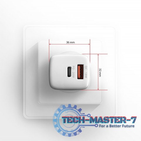 ACU-PQ20W Ładowarka sieciowa 20W QC3.0/AFC/FCP + PD type-C Biała ACU-PQ20W Ładowarka sieciowa 20W QC3.0/AFC/FCP + PD type-C Biała