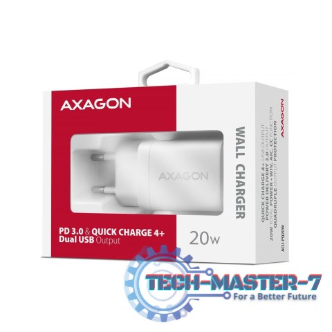ACU-PQ20W Ładowarka sieciowa 20W QC3.0/AFC/FCP + PD type-C Biała ACU-PQ20W Ładowarka sieciowa 20W QC3.0/AFC/FCP + PD type-C Biała