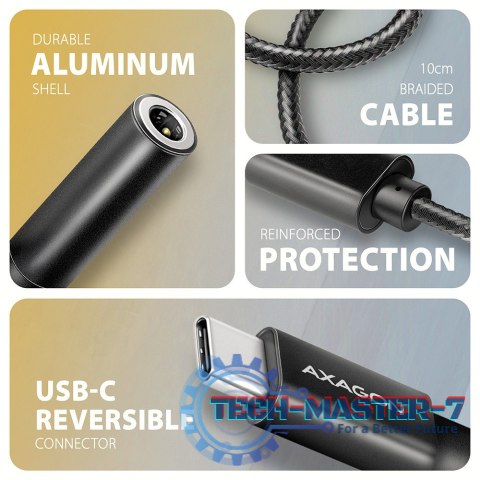 ADA-HC Zewnętrzna karta dźwiękowa USB-C 32bit DAC 3.5mm (F) złącze, 384kHz ADA-HC Zewnętrzna karta dźwiękowa USB-C 32bit DAC 3.5mm (F) złącze, 384kHz