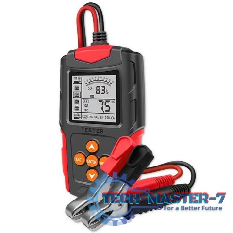 Cyfrowy tester akumulatora z wyświetlaczem LCD | 12V | 24V | 3Ah-200Ah