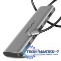 HMC-5H Wieloportowy hub USB 5in1, 5Gbps, 3x USB-A, HDMI 4K/30Hz, PD 100W, 100cm USB-C kabel