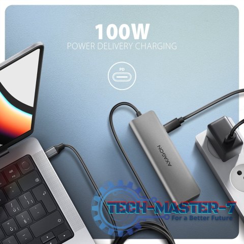 HMC-5H Wieloportowy hub USB 5in1, 5Gbps, 3x USB-A, HDMI 4K/30Hz, PD 100W, 100cm USB-C kabel HMC-5H Wieloportowy hub USB 5in1, 5Gbps, 3x USB-A, HDMI 4K/30Hz, PD 100W, 100cm USB-C kabel