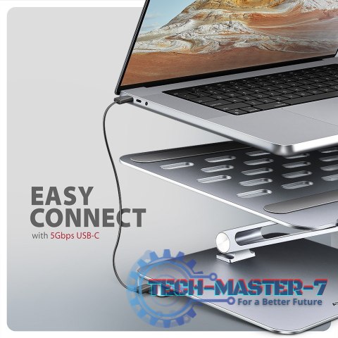 HMC-STND Stojak z wieloportowy hub Aluminiowy 7in1, 5Gbps, do 10"-16" cali laptopów, nastawny, 3x USB-A, HDMI 4K/60Hz, GLAN, PD HMC-STND Stojak z wieloportowy hub Aluminiowy 7in1, 5Gbps, do 10"-16" cali laptopów, nastawny, 3x USB-A, HDMI 4K/60Hz, GLAN, PD