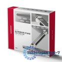 HMC-STND Stojak z wieloportowy hub Aluminiowy 7in1, 5Gbps, do 10"-16" cali laptopów, nastawny, 3x USB-A, HDMI 4K/60Hz, GLAN, PD 