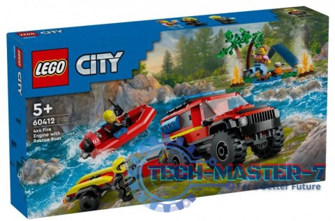 Klocki City 60412 Terenowy wóz strażacki z łodzią ratunkową