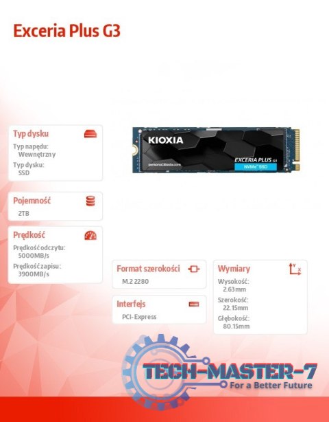 Dysk SSD Exceria Plus G3 2TB NVMe Dysk SSD Exceria Plus G3 2TB NVMe