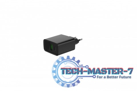 Ładowarka PowerDelivery USB-A USB-C 20W Czarna Ładowarka PowerDelivery USB-A USB-C 20W Czarna