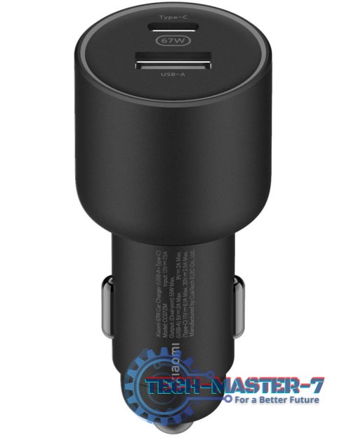 Ładowarka samochodowa Mi 67W bezprzewodowa USB-C USB-A Ładowarka samochodowa Mi 67W bezprzewodowa USB-C USB-A