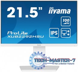 Monitor 21.5 cala ProLite XUB2292HSU-W6 IPS,100Hz,FreeSync,PIVOT,0.4ms,HDMI, DP,4xUSB(3.2),2x2W,HAS(150mm), Biały
