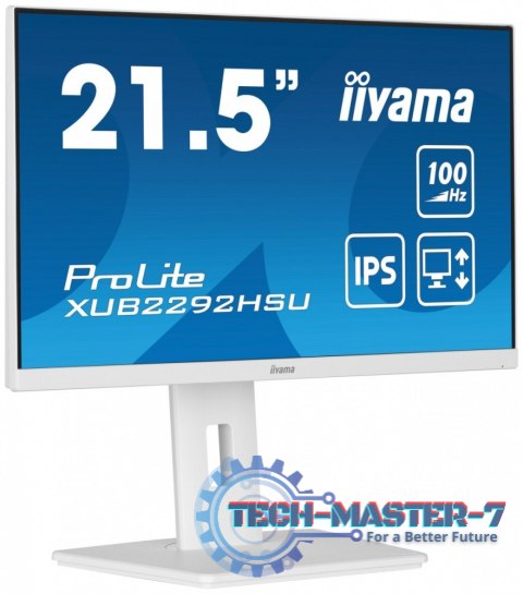 Monitor 21.5 cala ProLite XUB2292HSU-W6 IPS,100Hz,FreeSync,PIVOT,0.4ms,HDMI, DP,4xUSB(3.2),2x2W,HAS(150mm), Biały Monitor 21.5 cala ProLite XUB2292HSU-W6 IPS,100Hz,FreeSync,PIVOT,0.4ms,HDMI, DP,4xUSB(3.2),2x2W,HAS(150mm), Biały