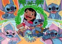 Puzzle 4x100 elementów Disney Stitch