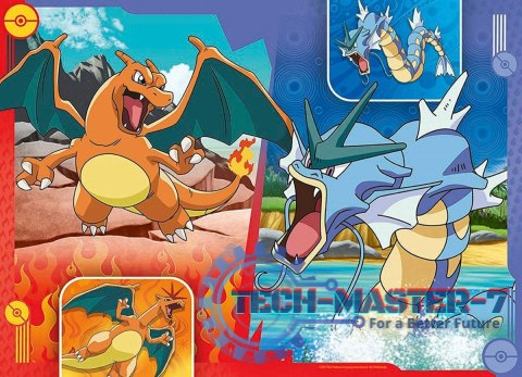Puzzle 4x100 elementów Pokemon zestaw Puzzle 4x100 elementów Pokemon zestaw