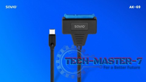 Adapter USB-C 3.1 Gen 1 (M) - SATA (F) do dysków 2.5 cala, AK-69 Adapter USB-C 3.1 Gen 1 (M) - SATA (F) do dysków 2.5 cala, AK-69