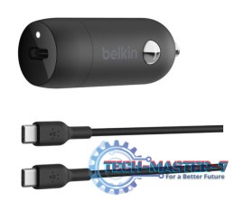 Ładowarka samochodowa 30W PD PPS Czarna + Kabel USB-C