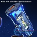 Ładowarka samochodowa 30W 1xUSB + 1xUSB-C Fast Charge