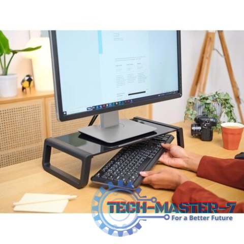 Podstawka pod monitor MONTA GLASS czarna Podstawka pod monitor MONTA GLASS czarna