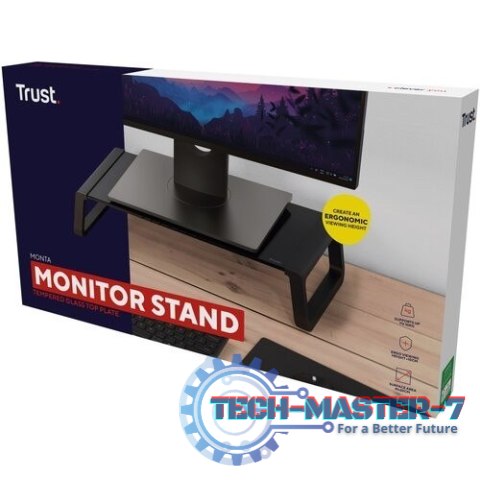 Podstawka pod monitor MONTA GLASS czarna Podstawka pod monitor MONTA GLASS czarna