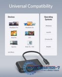 USB-C Hub 3w1 4K HDMI szary