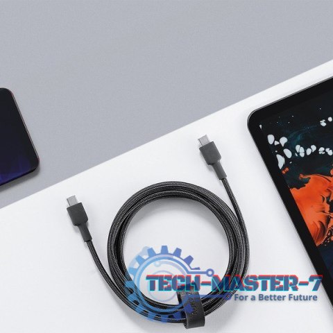 CB-CD45 nylonowy kabel USB C - USB C | 0,9m | 3A | 60W PD | 20V CB-CD45 nylonowy kabel USB C - USB C | 0,9m | 3A | 60W PD | 20V