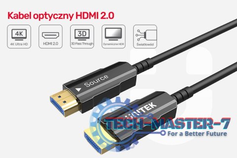 Kabel Optyczny HDMI 2.0 20m 4K60Hz C11072BK-20M Kabel Optyczny HDMI 2.0 20m 4K60Hz C11072BK-20M