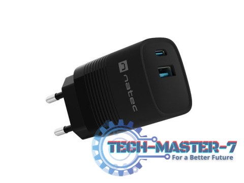 Ładowarka sieciowa Ribera GAN 1X USB-A + 1X USB-C 30W Czarna Ładowarka sieciowa Ribera GAN 1X USB-A + 1X USB-C 30W Czarna