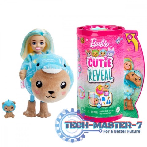 Lalka Barbie Cutie Reveal Chelsea Miś - Delfin