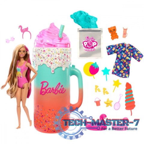 Lalka Barbie Pop Reveal Zestaw prezentowy Tropikalne smoothie Lalka Barbie Pop Reveal Zestaw prezentowy Tropikalne smoothie