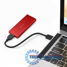 Obudowa | kieszeń na dysk M.2 SSD | SATA | NGFF | USB 3.0 | Superspeed 5Gb/s | 2TB | Czerwona