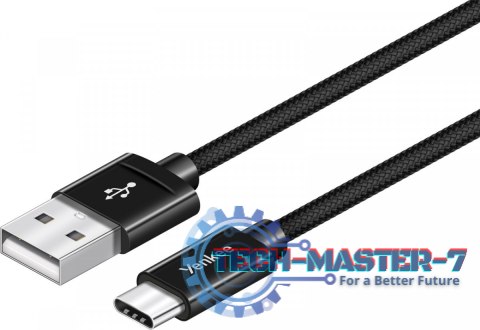 Kabel USB A 2.0 / USB C transfer danych 480Mb/s /3A Kabel USB A 2.0 / USB C transfer danych 480Mb/s /3A